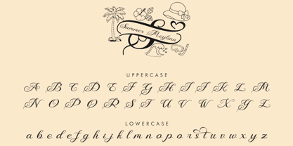 Summer Meylina Monogram Font Poster 5