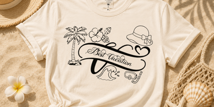Summer Meylina Monogram Font Poster 3