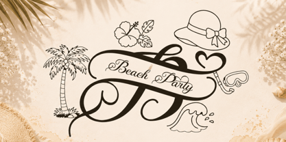 Summer Meylina Monogram Font Poster 2