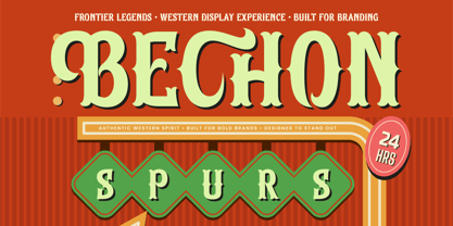 Bechon Spurs Font Poster 1