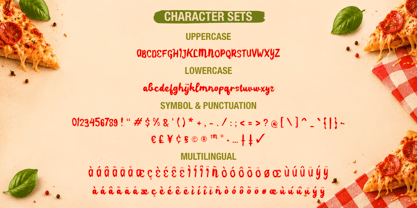 Pizza Baby Script Font Poster 3