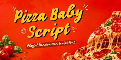 Pizza Baby Script Font Poster 1