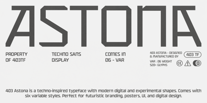 403 Astona Font Poster 1