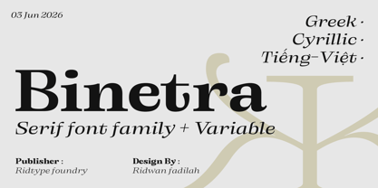 Binetra Font Poster 2