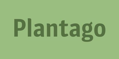 Plantago Font Poster 1