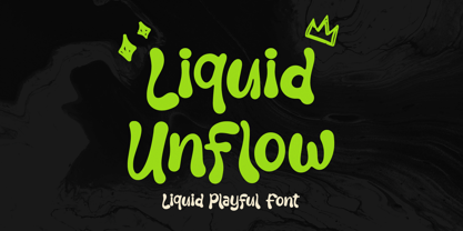 Liquid Unflow Font Poster 1