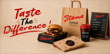 Stoma Script Font Poster 4