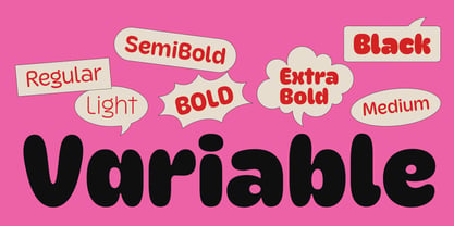 Boba Variable Font Poster 3