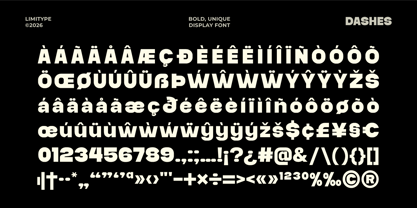Dashes Font Poster 11