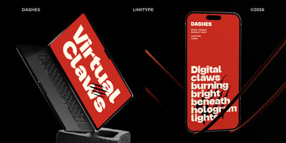Dashes Font Poster 3