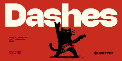 Dashes Font Poster 1