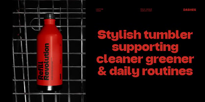 Dashes Font Poster 9