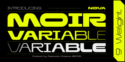 Nova Moir VR Font Poster 1