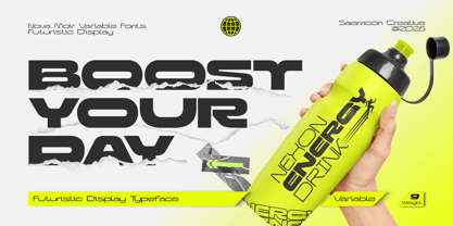 Nova Moir VR Font Poster 8