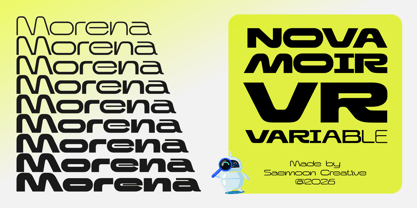 Nova Moir VR Font Poster 3