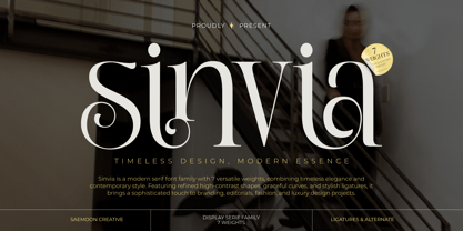 Sinvia Font Poster 1