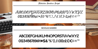 Nicholas Sandero Font Poster 8