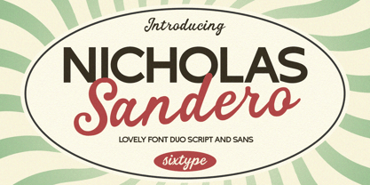 Nicholas Sandero Font Poster 1