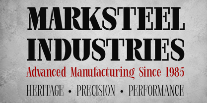 Marksteel Font Poster 2