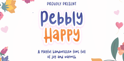 Pebbly Happy Font Poster 1