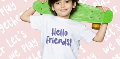 Pebbly Happy Font Poster 4