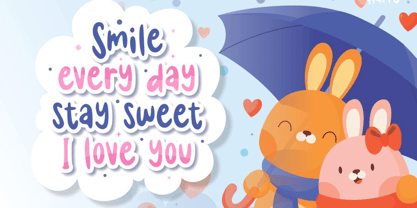 Pebbly Happy Font Poster 2