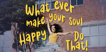Pebbly Happy Font Poster 5