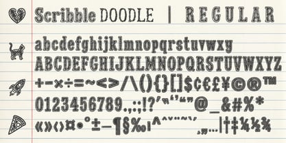 Scribble Doodle Font Poster 6
