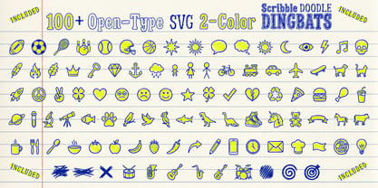 Scribble Doodle Font Poster 4