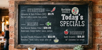 Scribble Doodle Font Poster 5