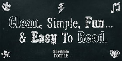 Scribble Doodle Font Poster 3