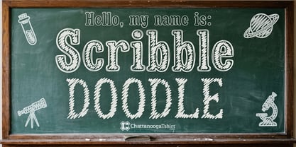Scribble Doodle Font Poster 10