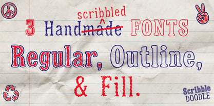 Scribble Doodle Font Poster 2
