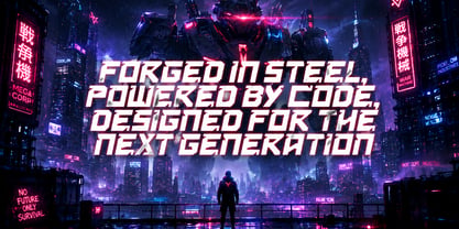 Mecha Core Font Poster 3