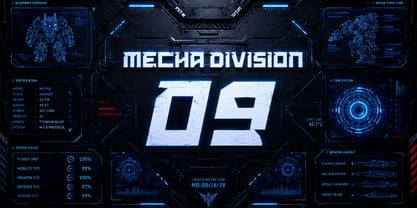 Mecha Core Font Poster 4