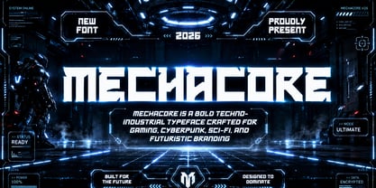 Mecha Core Font Poster 1