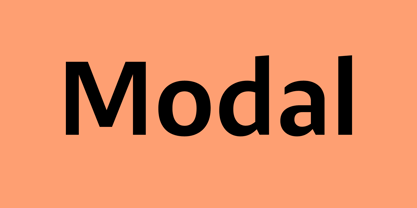 Modal Font Poster 1