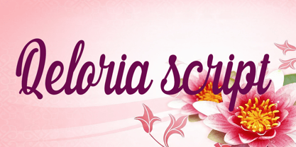 Qeloria Script Font Poster 1