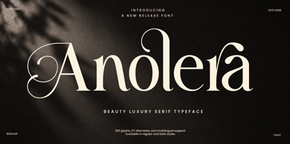 Anolera Font Poster 1