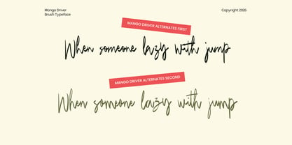 Mango Driver Brush Font Poster 8
