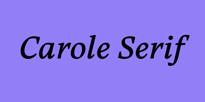 Carole Serif Font Poster 1