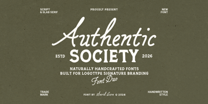 Authentic Society Font Poster 1