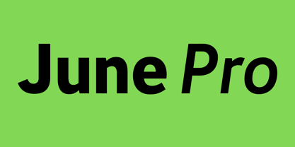 June Pro Font Poster 1
