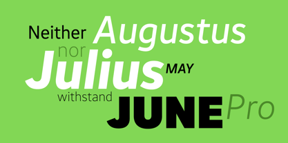 June Pro Font Poster 2