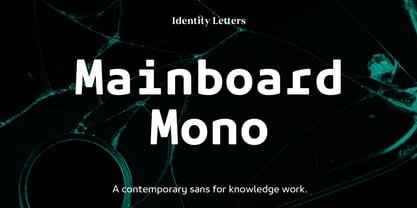 Mainboard Mono Font Poster 1