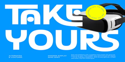 Take Yours Font Poster 1