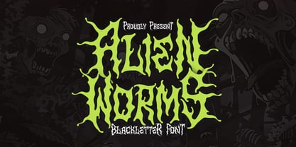 Alien Worms Font Poster 1
