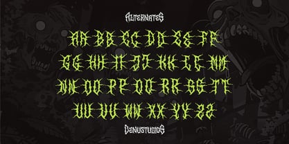Alien Worms Font Poster 12