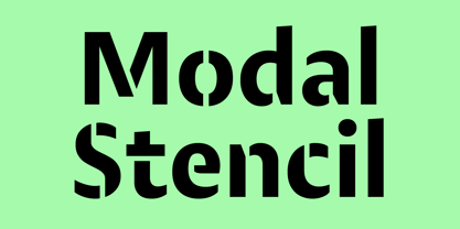Modal Stencil Font Poster 1