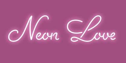 Neon Love Font Poster 1